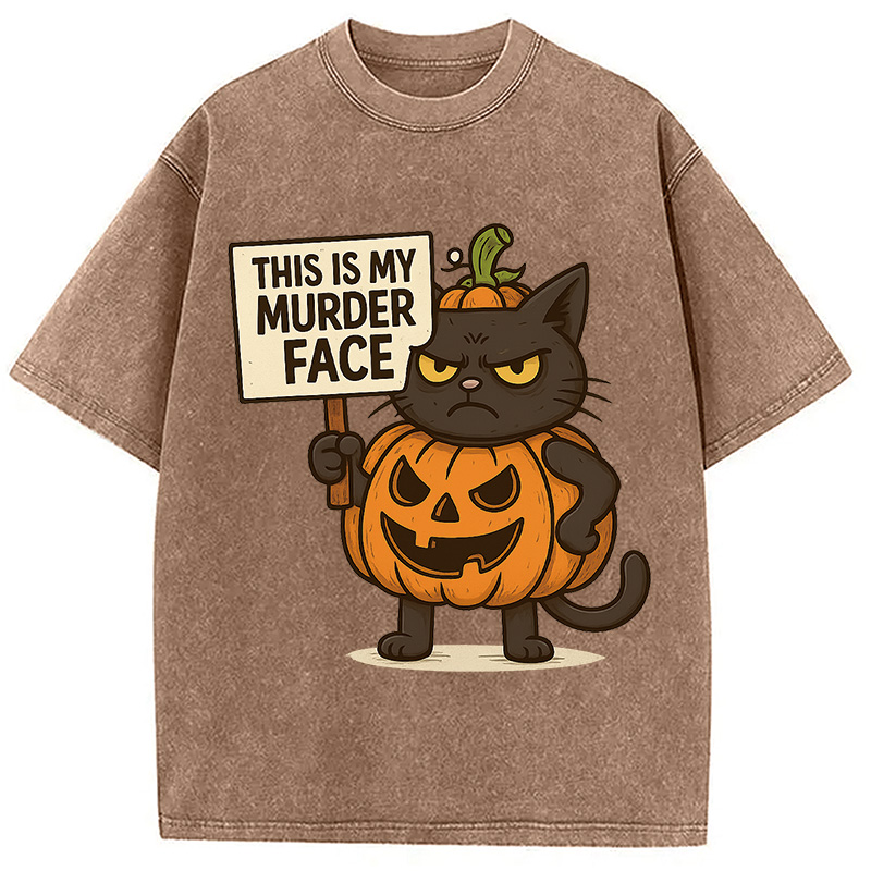 Modecanvas This Is My Murder Face Washed T-Shirt