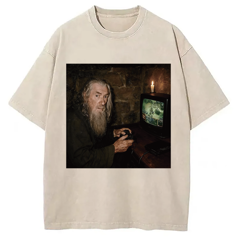 Modecanvas Gamer Wizard Washed T-Shirt