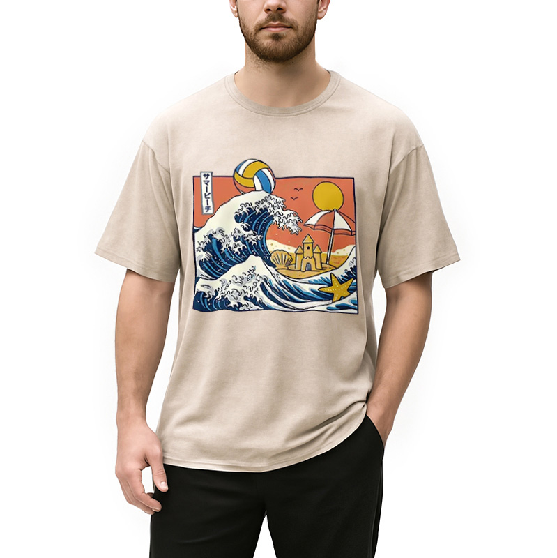 Modecanvas Summer Beach Washed T-Shirt