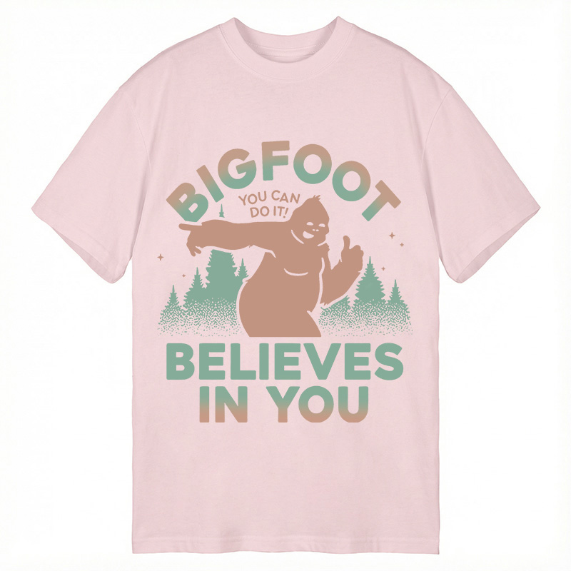 Modecanvas Bigfoot Believes In You DTG Printing Classic T-Shirt-modecanvas