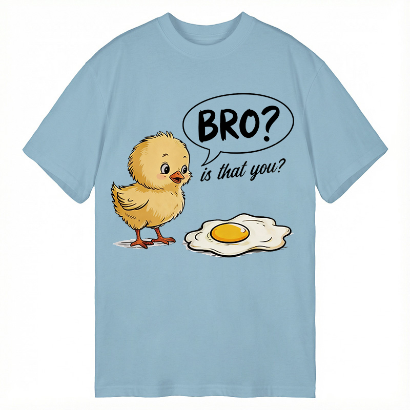 Modecanvas Funny Chick And Egg DTG Printing Classic T-Shirt-modecanvas