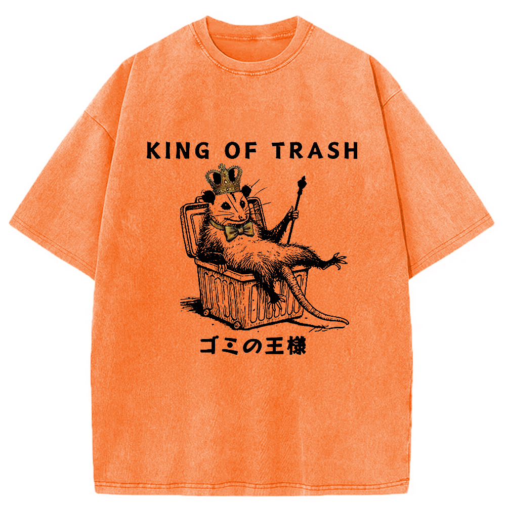 Modecanvas King Of Trash Washed T-Shirt-modecanvas