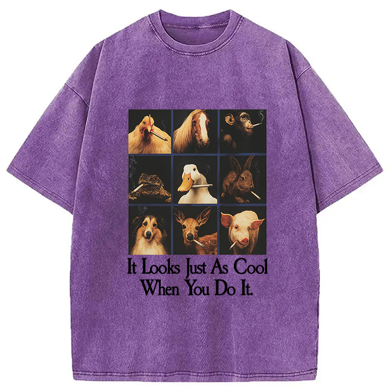 Modecanvas It Looks Just As Stupid When You Do It Washed T-Shirt