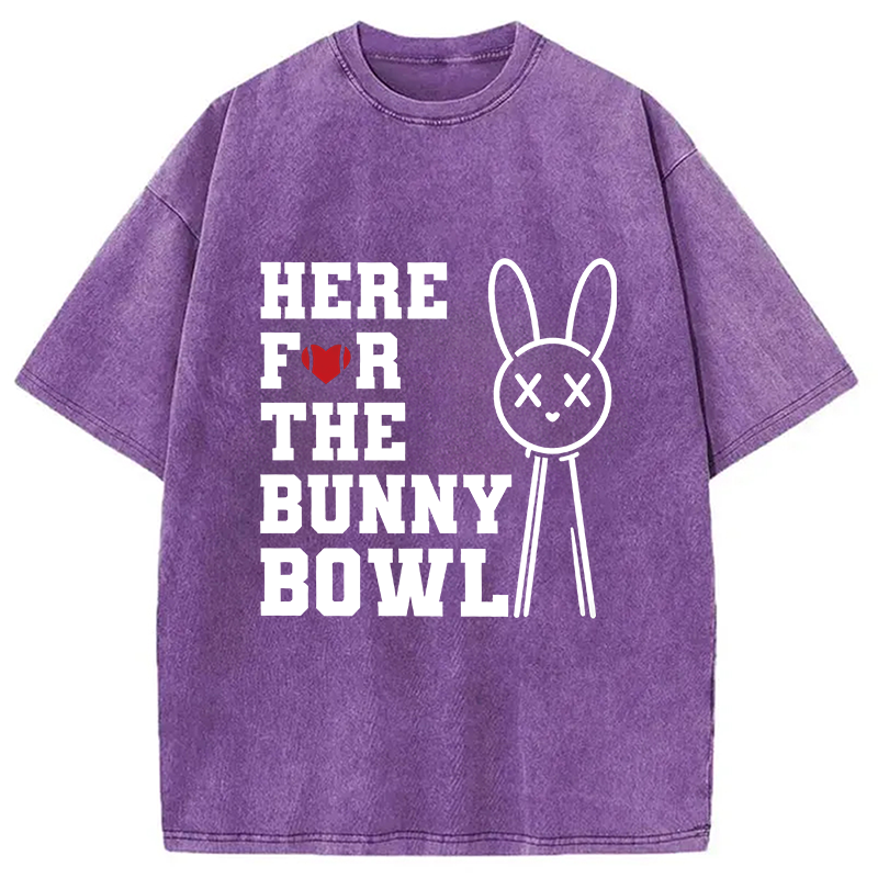 Modecanvas Here For The Bunny Bowl DTG Printing Washed T-Shirt