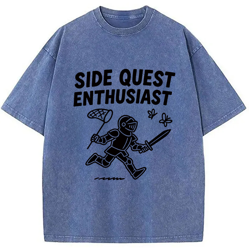 Modecanvas Side Quest DTG Printing Washed T-Shirt