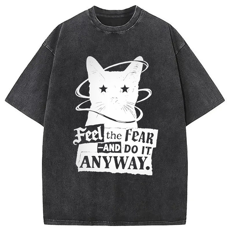 Modecanvas Defiant Whisker Existential Smoke DTG Printing Washed T-Shirt