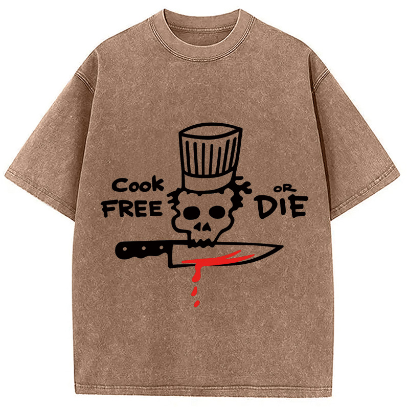 Modecanvas Cook Free or Die Washed T-Shirt