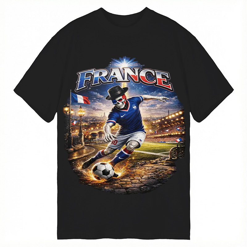 Modecanvas France Soccer DTG Printing Classic T-Shirt-modecanvas