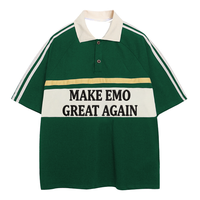 Modecanvas MEGA Polo Embroidered T-Shirt