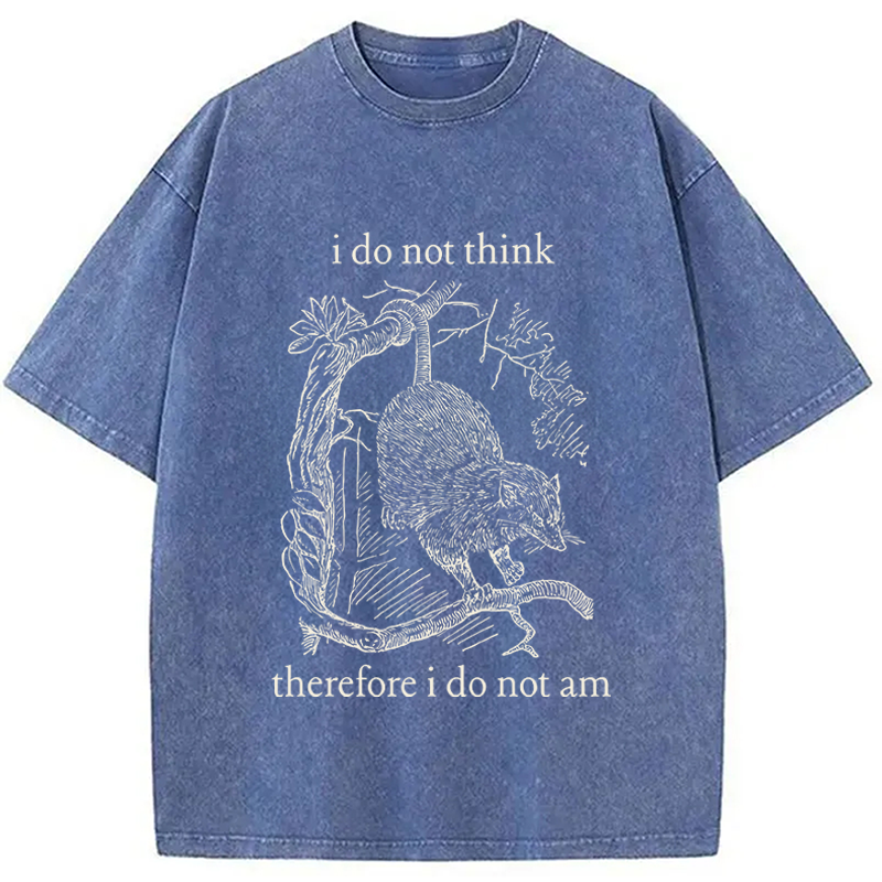 Modecanvas Opossum Weird Meme DTG Printing Washed T-Shirt