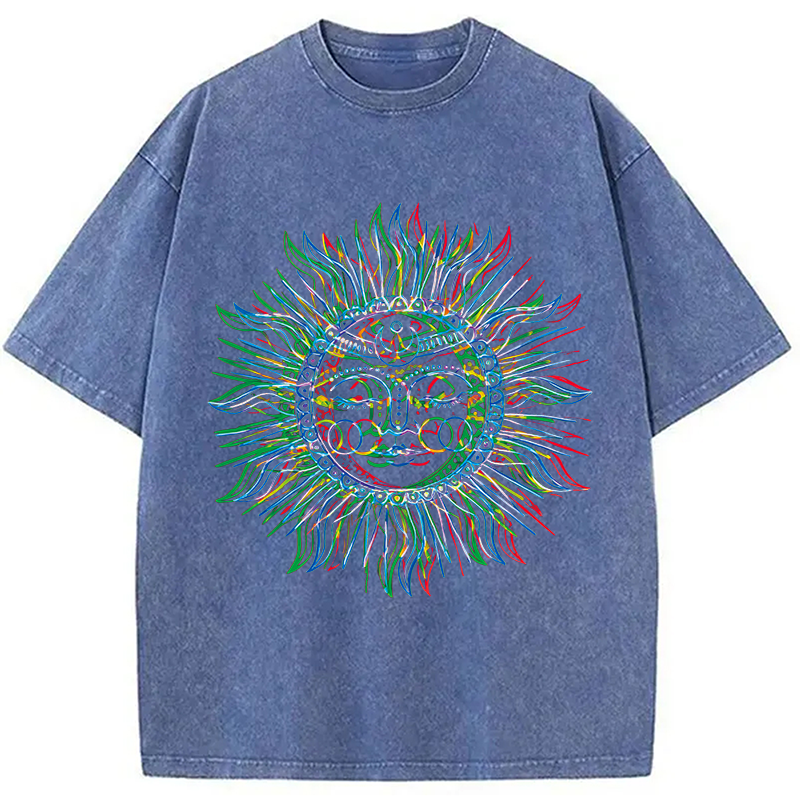 Modecanvas Line Of Sun Washed T-Shirt