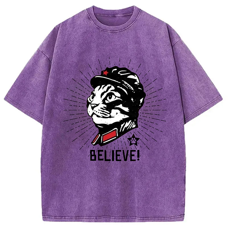 Modecanvas Trust Cat Chairman Washed T-Shirt