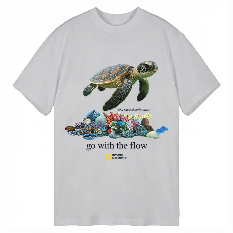 Modecanvas Go With The Flow 2001 DTG Printing Classic T-Shirt-modecanvas