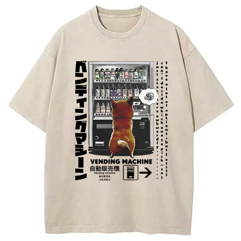 Modecanvas Japanese Vending Machine Washed T-Shirt