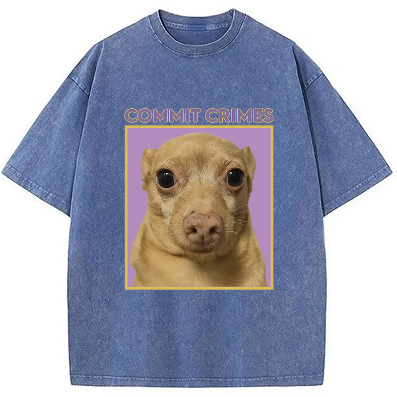 Modecanvas Crime Mouse Washed T-Shirt