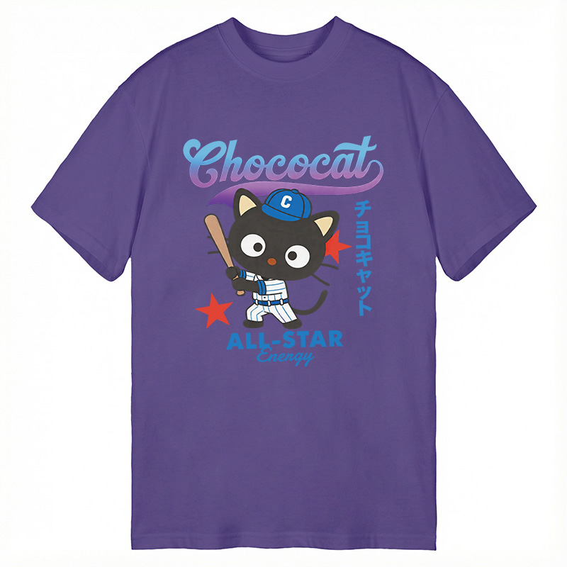 Modecanvas Chococat Baseball DTG Printing Classic T-Shirt-modecanvas