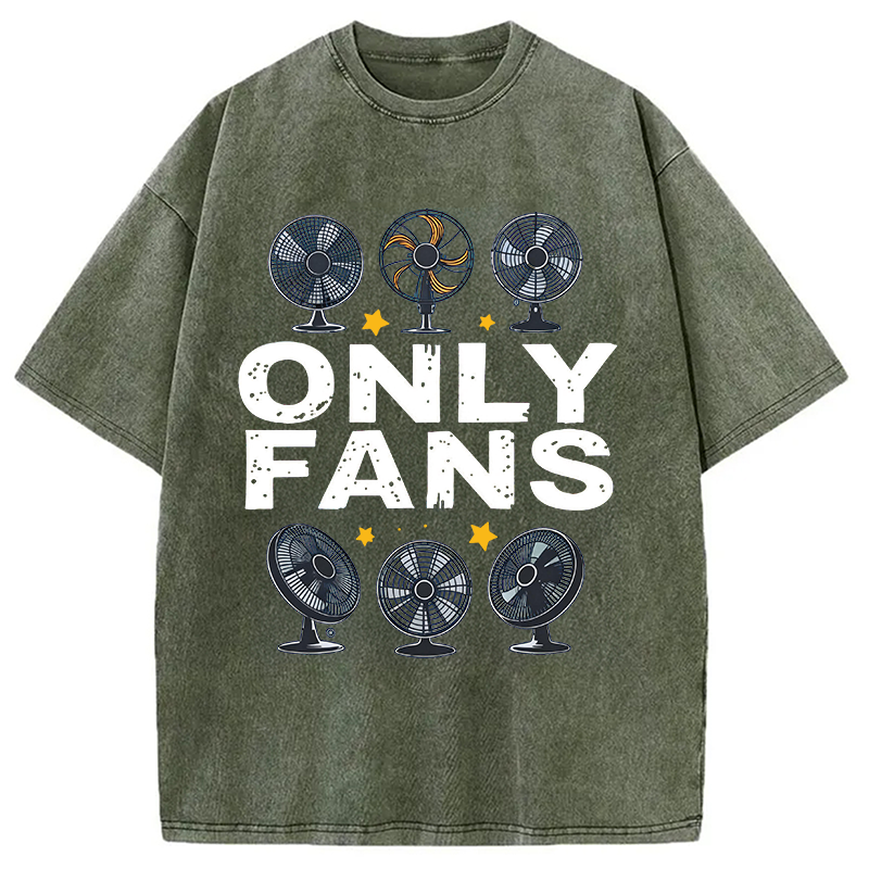 Modecanvas Only Fans Humor DTG Printing Washed T-Shirt
