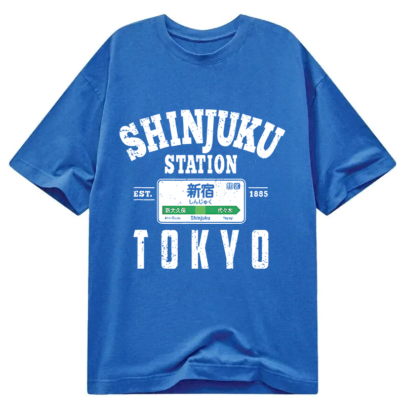 Modecanvas Shinjuku Station Yamanote Line DTG Printing Classic T-Shirt-modecanvas