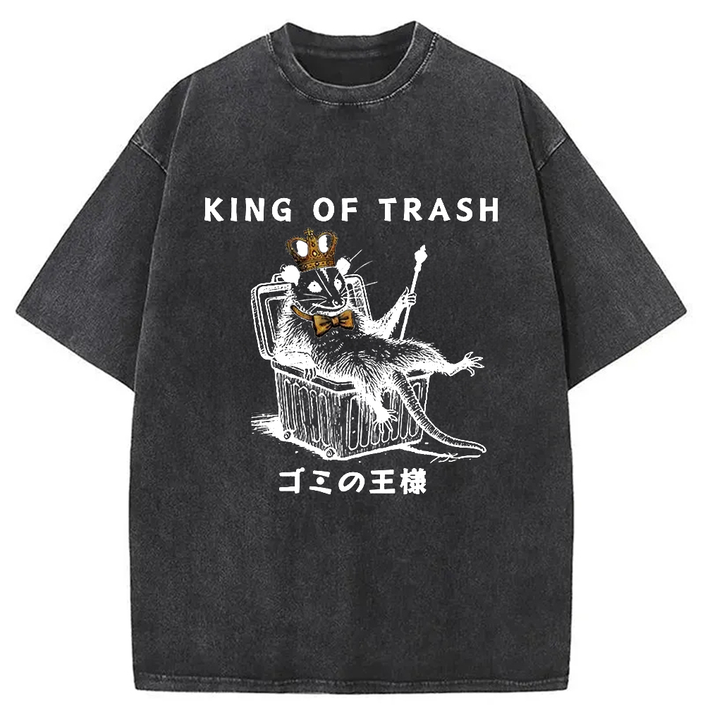 Modecanvas King Of Trash Washed T-Shirt-modecanvas