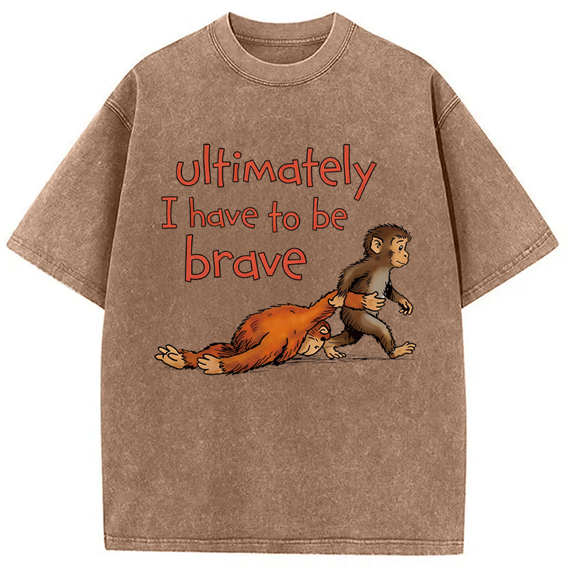 Modecanvas Vintage Monkey Punch DTG Printing Washed T-Shirt