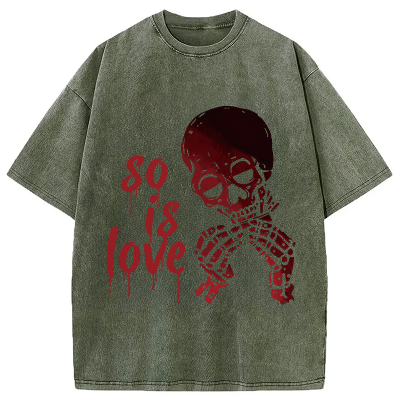 Modecanvas So Is Love DTG Printing Washed T-Shirt