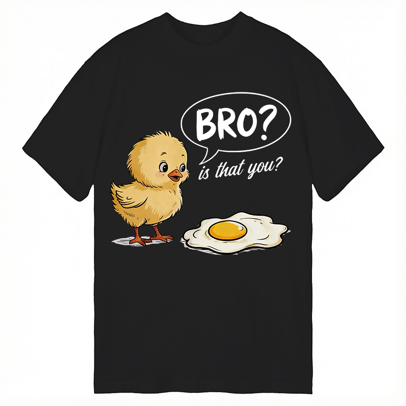 Modecanvas Funny Chick And Egg DTG Printing Classic T-Shirt-modecanvas