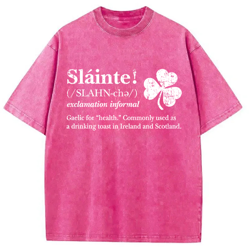 Modecanvas Slainte! Irish DTG Printing Washed T-Shirt