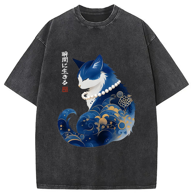 Modecanvas Living the Present Washed T-Shirt