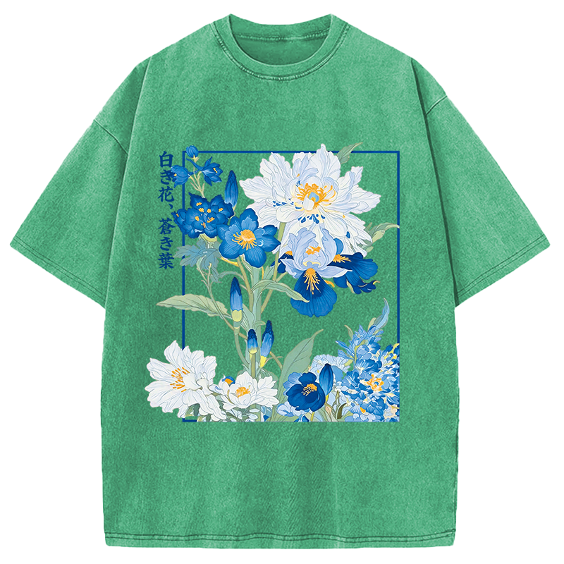 Modecanvas Blossoms Of The Firmament DTG Printing Washed T-Shirt