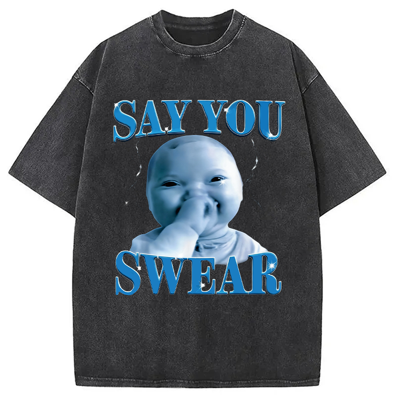 Modecanvas Funny Niche Baby Washed T-Shirt