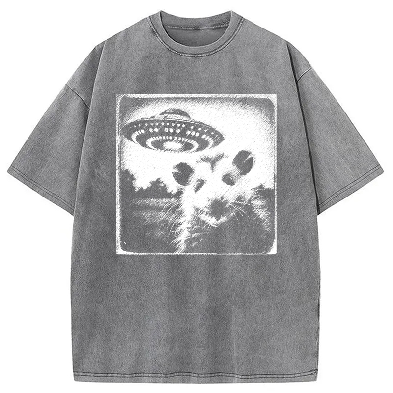 Modecanvas Where Is The Rat ? Washed T-Shirt