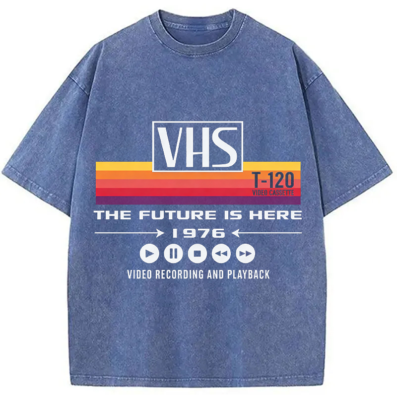 Modecanvas VHS Vintage Washed T-Shirt-modecanvas