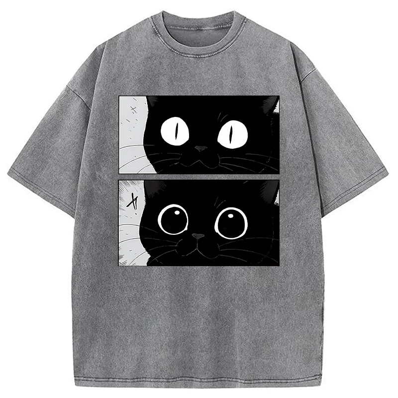 Modecanvas Become A Cute Cat Washed T-Shirt