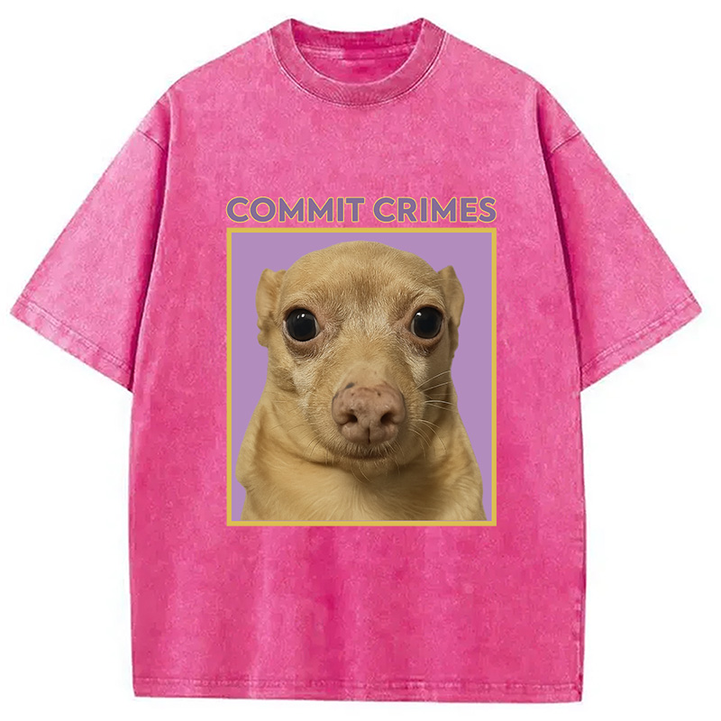 Modecanvas Crime Mouse Washed T-Shirt