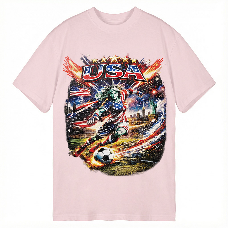 Modecanvas USA Football Skull DTG Printing Classic T-Shirt-modecanvas
