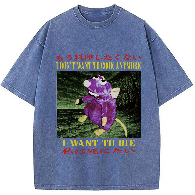 Tokyocanvas I Don't Want to Cook Washed T-Shirt