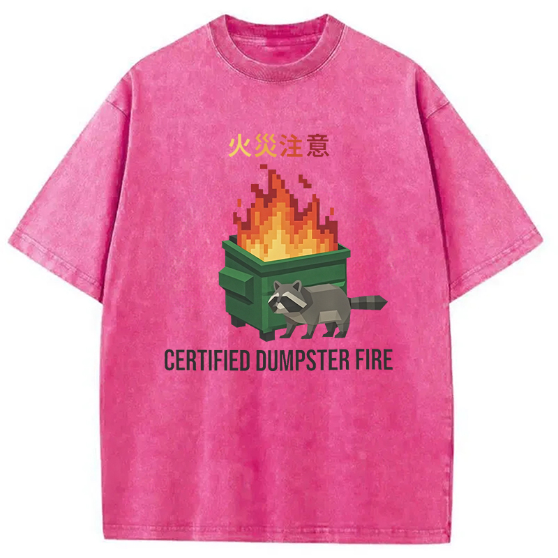 Modecanvas Certified Dumpster Fire Washed T-Shirt