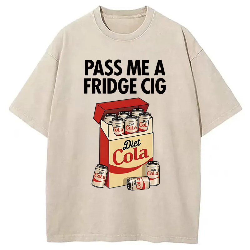 Modecanvas Diet Cola Cigarette Pack Washed T-Shirt-modecanvas