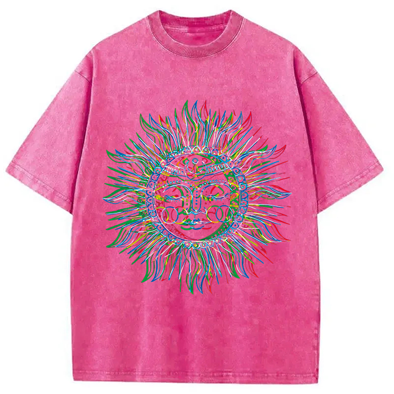 Modecanvas Line Of Sun Washed T-Shirt
