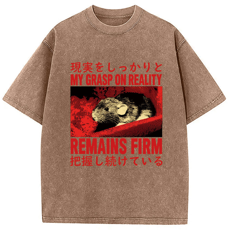 Modecanvas Grasp on Reality Rat Washed T-Shirt