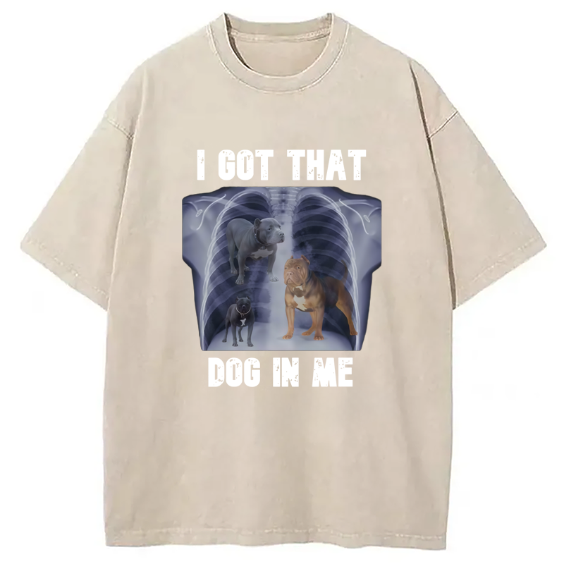 Modecanvas I Got That Dog In Me Washed T-Shirt