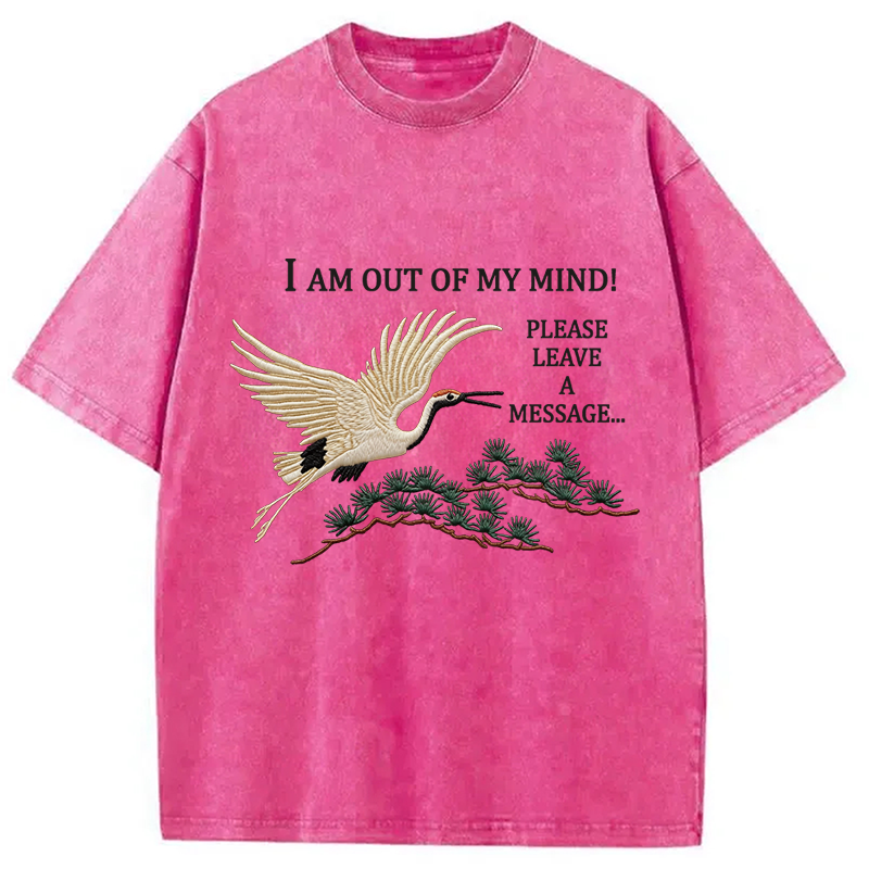 Modecanvas Out Of My Mind DTG Printing Washed T-Shirt