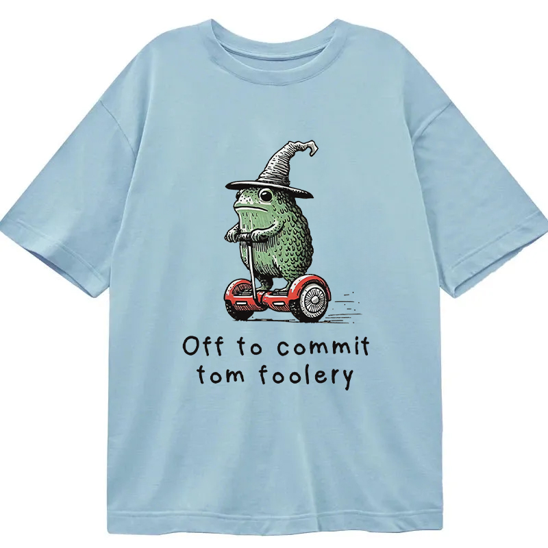 Modecanvas Frog Riding A Balance Scooter DTG Printing Classic T-Shirt-modecanvas