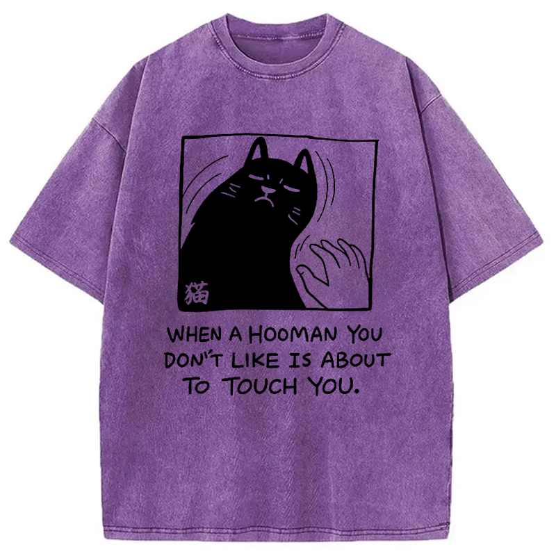 Modecanvas Rebellious Cat Washed T-Shirt