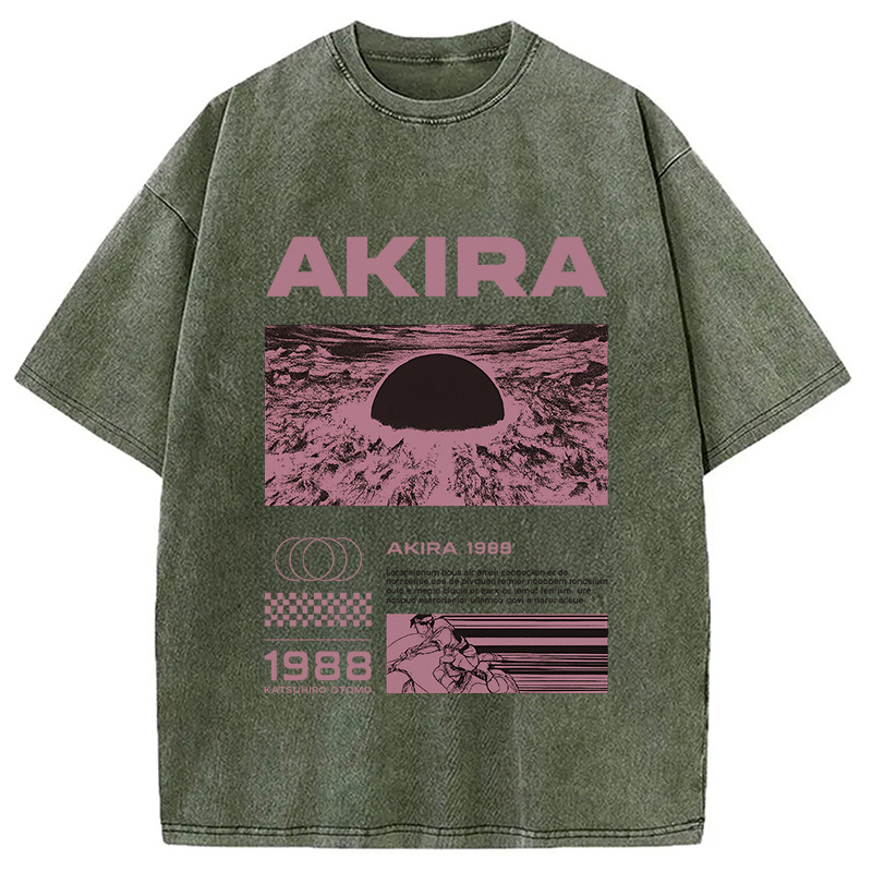 Modecanvas Destruction Vintage DTG Printing Washed T-Shirt-modecanvas