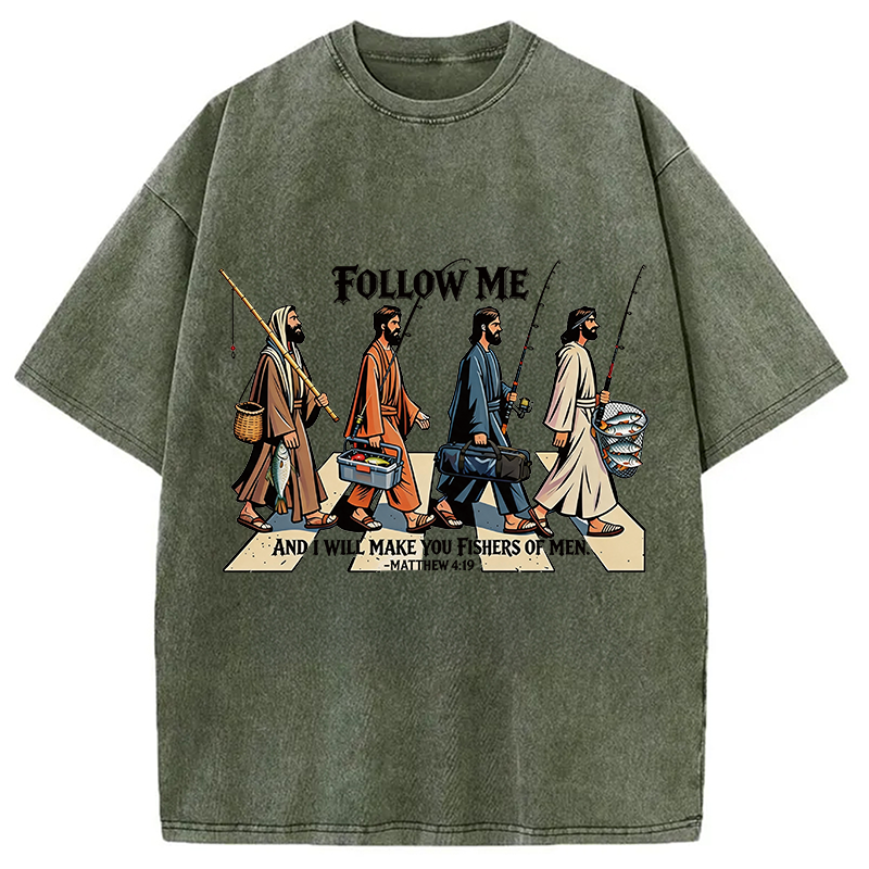 Modecanvas Fishers Of Men DTG Printing Washed T-Shirt