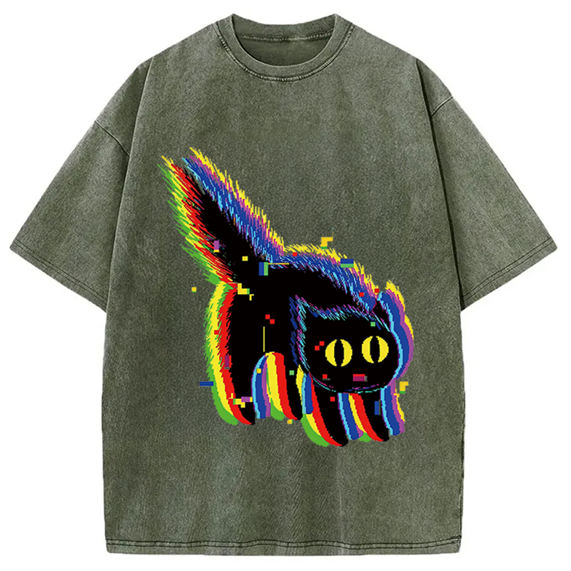 Modecanvas Technicat Glitch Washed T-Shirt-modecanvas