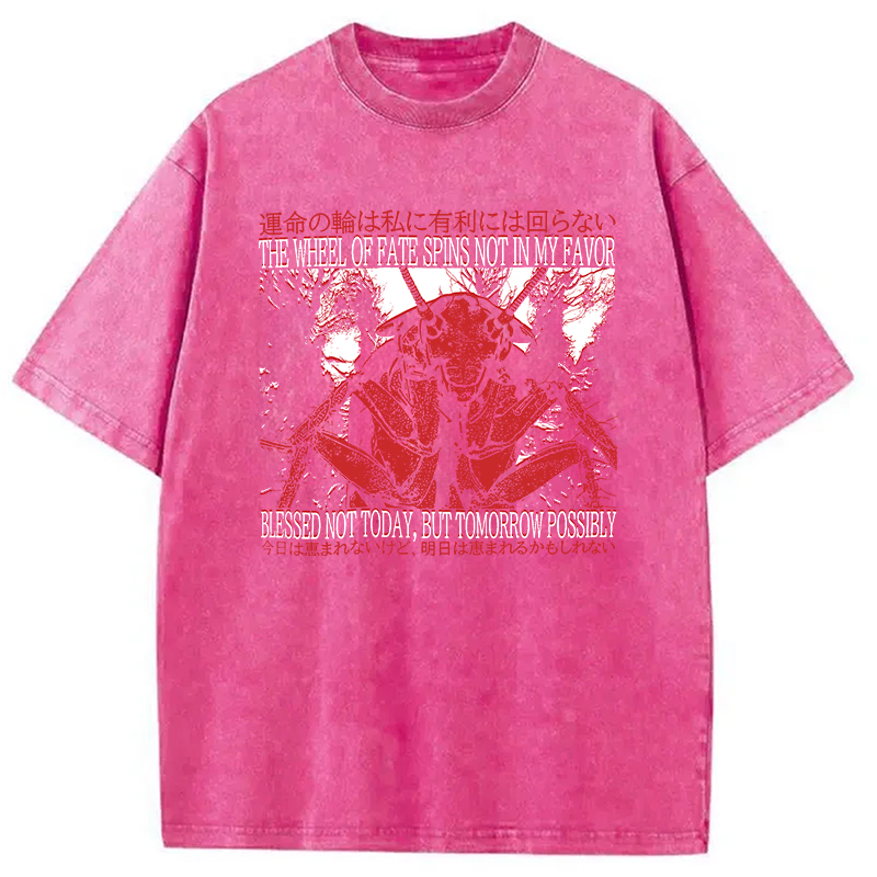Modecanvas The Wheel Of Fate Cockroach Washed T-Shirt