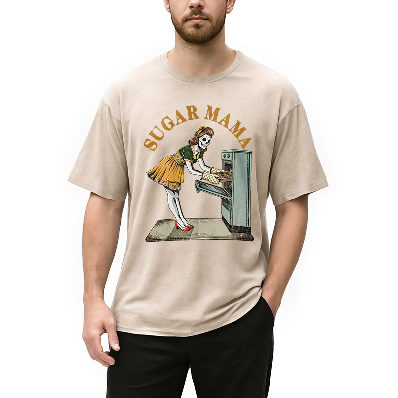 Modecanvas Sugar Mama DTG Printing Washed T-Shirt