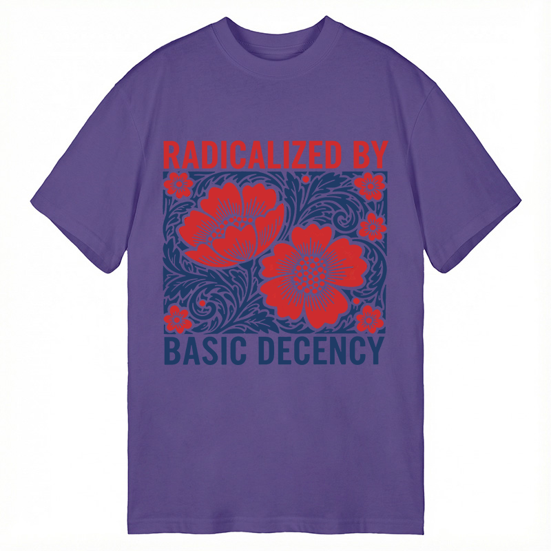 Modecanvas Radicalized By Basic Decency Flowers DTG Printing Classic T-Shirt-modecanvas